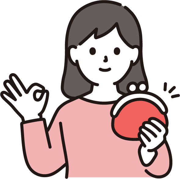 OKサインを出す女性のイラスト